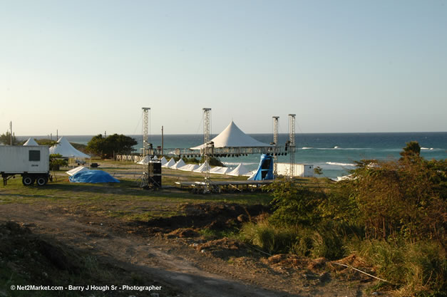 The Aqueduct Venue Under Construction - Monday, January 22th - 10th Anniversary - Air Jamaica Jazz & Blues Festival 2007 - The Art of Music - Tuesday, January 23 - Saturday, January 27, 2007, The Aqueduct on Rose Hall, Montego Bay, Jamaica - Negril Travel Guide, Negril Jamaica WI - http://www.negriltravelguide.com - info@negriltravelguide.com...!