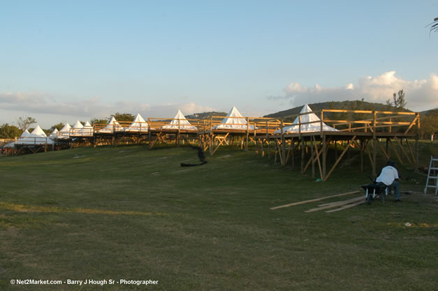 The Aqueduct Venue Under Construction - Monday, January 22th - 10th Anniversary - Air Jamaica Jazz & Blues Festival 2007 - The Art of Music - Tuesday, January 23 - Saturday, January 27, 2007, The Aqueduct on Rose Hall, Montego Bay, Jamaica - Negril Travel Guide, Negril Jamaica WI - http://www.negriltravelguide.com - info@negriltravelguide.com...!