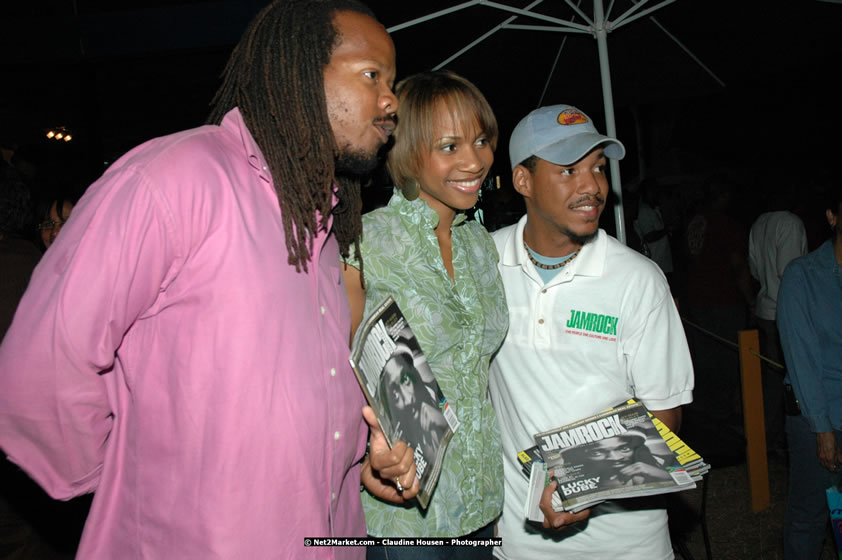 The Hon. Orette Bruce Goldwin, M.P., Prime Minister of Jamaica, Minister of Tourism, Hon. Edmund Bartlett, and Director of Tourism, Basil Smith at the Air Jamaica Jazz and Blues Festival 2008 The Art of Music - Thrusday, January 24, 2008 - Air Jamaica Jazz & Blues 2008 The Art of Music venue at the Aqaueduct on Rose Hall Resort & Counrty Club, Montego Bay, St. James, Jamaica W.I. - Thursday, January 24 - Saturday, January 26, 2008 - Photographs by Net2Market.com - Claudine Housen & Barry J. Hough Sr, Photographers - Negril Travel Guide, Negril Jamaica WI - http://www.negriltravelguide.com - info@negriltravelguide.com...!