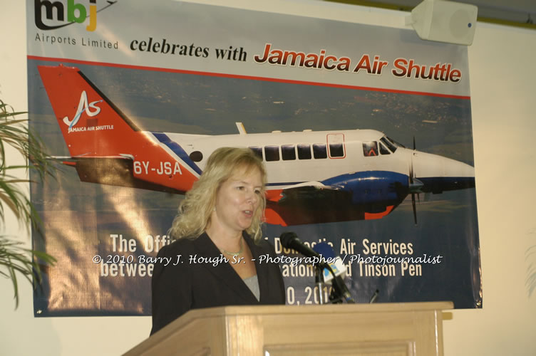 Jamaica Air Shuttle Launch @ MBJ Airports Limited, Wednesday, January 20, 2010, Sangster International Airport, Montego Bay, St. James, Jamaica W.I. - Photographs by Net2Market.com - Barry J. Hough Sr, Photographer/Photojournalist - The Negril Travel Guide - Negril's and Jamaica's Number One Concert Photography Web Site with over 40,000 Jamaican Concert photographs Published -  Negril Travel Guide, Negril Jamaica WI - http://www.negriltravelguide.com - info@negriltravelguide.com...!