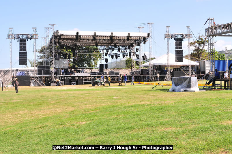 Preparations Continue [One Day To Go] at the Venue & Office - Jamaica Jazz and Blues Festival 2009 - Presented by Air Jamaica - Thursday, January 15, 2009 - Venue at the Aqueduct on Rose Hall Resort &amp; Country Club, Montego Bay, Jamaica - Thursday, January 22 - Saturday, January 24, 2009 - Photographs by Net2Market.com - Barry J. Hough Sr, Photographer/Photojournalist - Negril Travel Guide, Negril Jamaica WI - http://www.negriltravelguide.com - info@negriltravelguide.com...!