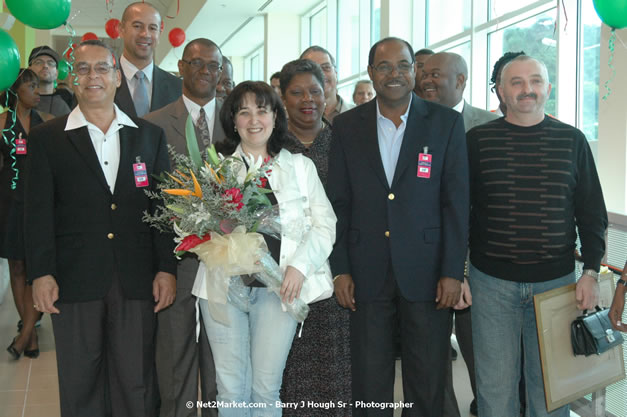 Minister of Tourism, Hon. Edmund Bartlett - Director of Tourism, Basil Smith, and Mayor of Montego Bay, Councillor Charles Sinclair Launch of Winter Tourism Season at Sangster International Airport, Saturday, December 15, 2007 - Sangster International Airport - MBJ Airports Limited, Montego Bay, Jamaica W.I. - Photographs by Net2Market.com - Barry J. Hough Sr, Photographer - Negril Travel Guide, Negril Jamaica WI - http://www.negriltravelguide.com - info@negriltravelguide.com...!