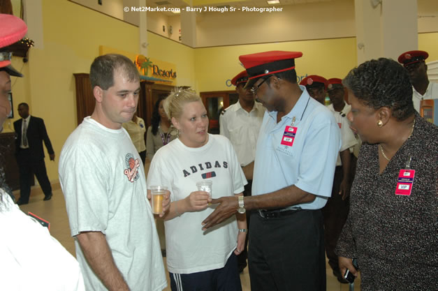 Minister of Tourism, Hon. Edmund Bartlett - Director of Tourism, Basil Smith, and Mayor of Montego Bay, Councillor Charles Sinclair Launch of Winter Tourism Season at Sangster International Airport, Saturday, December 15, 2007 - Sangster International Airport - MBJ Airports Limited, Montego Bay, Jamaica W.I. - Photographs by Net2Market.com - Barry J. Hough Sr, Photographer - Negril Travel Guide, Negril Jamaica WI - http://www.negriltravelguide.com - info@negriltravelguide.com...!