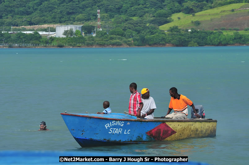 Lucea Cross the Harbour @ Lucea Car Park - All Day Event - Cross the Harbour Swim, Boat Rides, and Entertainment for the Family - Concert Featuring: Bushman, George Nooksl, Little Hero, Bushi One String, Dog Rice and many local Artists - Friday, August 1, 2008 - Lucea, Hanover Jamaica - Photographs by Net2Market.com - Barry J. Hough Sr. Photojournalist/Photograper - Photographs taken with a Nikon D300 - Negril Travel Guide, Negril Jamaica WI - http://www.negriltravelguide.com - info@negriltravelguide.com...!