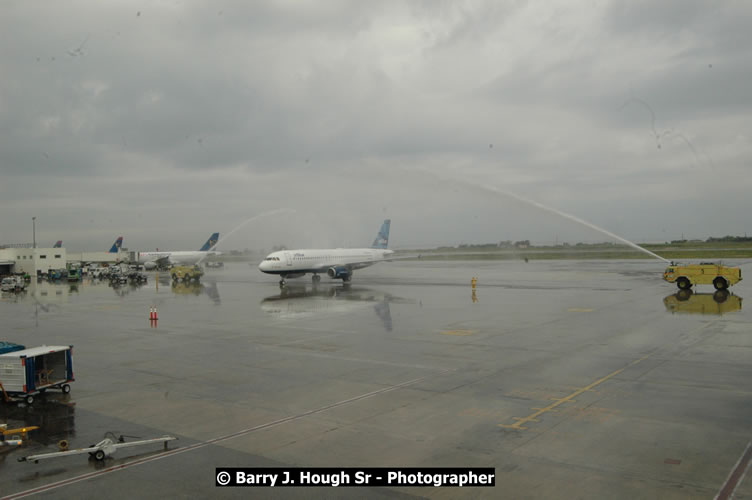 JetBue Airways' Inaugural Air Service between Sangster International Airport, Montego Bay and John F. Kennedy Airport, New York at MBJ Airports Sangster International Airport, Montego Bay, St. James, Jamaica - Thursday, May 21, 2009 - Photographs by Net2Market.com - Barry J. Hough Sr, Photographer/Photojournalist - Negril Travel Guide, Negril Jamaica WI - http://www.negriltravelguide.com - info@negriltravelguide.com...!