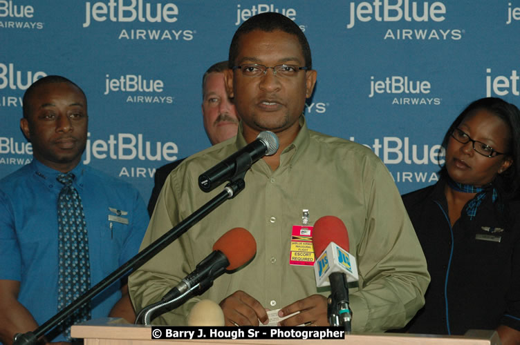 JetBue Airways' Inaugural Air Service between Sangster International Airport, Montego Bay and John F. Kennedy Airport, New York at MBJ Airports Sangster International Airport, Montego Bay, St. James, Jamaica - Thursday, May 21, 2009 - Photographs by Net2Market.com - Barry J. Hough Sr, Photographer/Photojournalist - Negril Travel Guide, Negril Jamaica WI - http://www.negriltravelguide.com - info@negriltravelguide.com...!