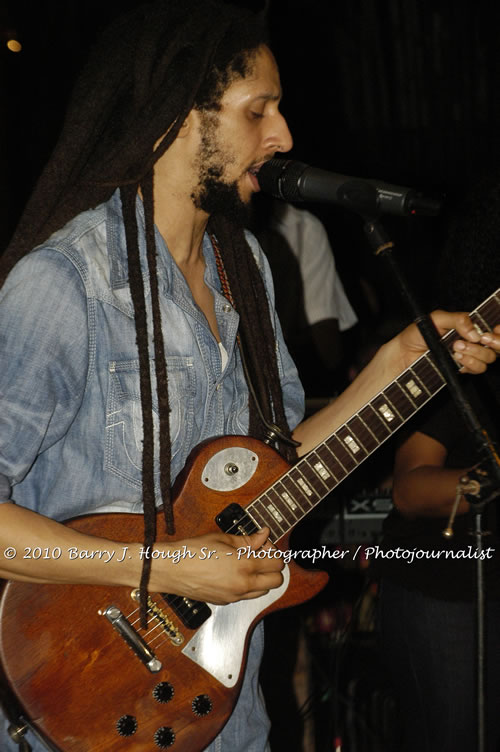 Julian Marley - Grammy Nominee & Son of the Legend Bob Marley - Live in Concert - Also featuring Ras Noble, Power Drill, Iron Head, & Robin Banks - Backing Band Roots Warrior, plus DJ Gemini @ One Love Reggae Concerts Series 09/10 @ Negril Escape Resort & Spa, February 2, 2010, One Love Drive, West End, Negril, Westmoreland, Jamaica W.I. - Photographs by Net2Market.com - Barry J. Hough Sr, Photographer/Photojournalist - The Negril Travel Guide - Negril's and Jamaica's Number One Concert Photography Web Site with over 40,000 Jamaican Concert photographs Published -  Negril Travel Guide, Negril Jamaica WI - http://www.negriltravelguide.com - info@negriltravelguide.com...!