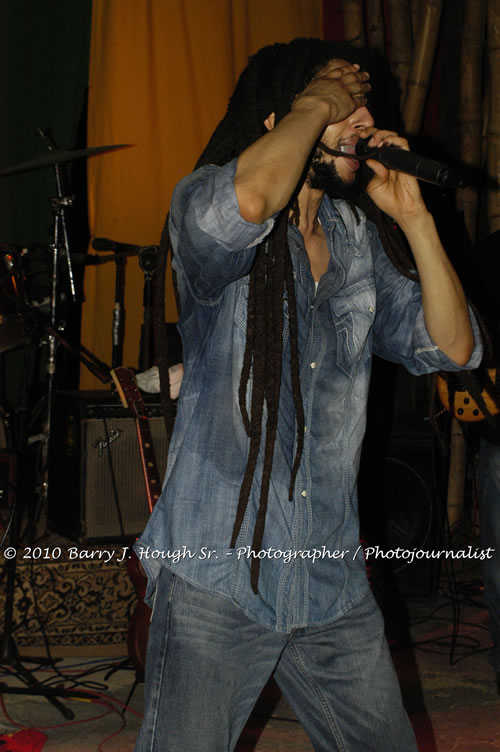 Julian Marley - Grammy Nominee & Son of the Legend Bob Marley - Live in Concert - Also featuring Ras Noble, Power Drill, Iron Head, & Robin Banks - Backing Band Roots Warrior, plus DJ Gemini @ One Love Reggae Concerts Series 09/10 @ Negril Escape Resort & Spa, February 2, 2010, One Love Drive, West End, Negril, Westmoreland, Jamaica W.I. - Photographs by Net2Market.com - Barry J. Hough Sr, Photographer/Photojournalist - The Negril Travel Guide - Negril's and Jamaica's Number One Concert Photography Web Site with over 40,000 Jamaican Concert photographs Published -  Negril Travel Guide, Negril Jamaica WI - http://www.negriltravelguide.com - info@negriltravelguide.com...!