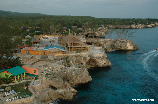 World Famous Rick's Cafe - Negril's West End Cliffs - Rebuilding After Ivan - Negril Travel Guide, Negril Jamaica WI - http://www.negriltravelguide.com - info@negriltravelguide.com...!